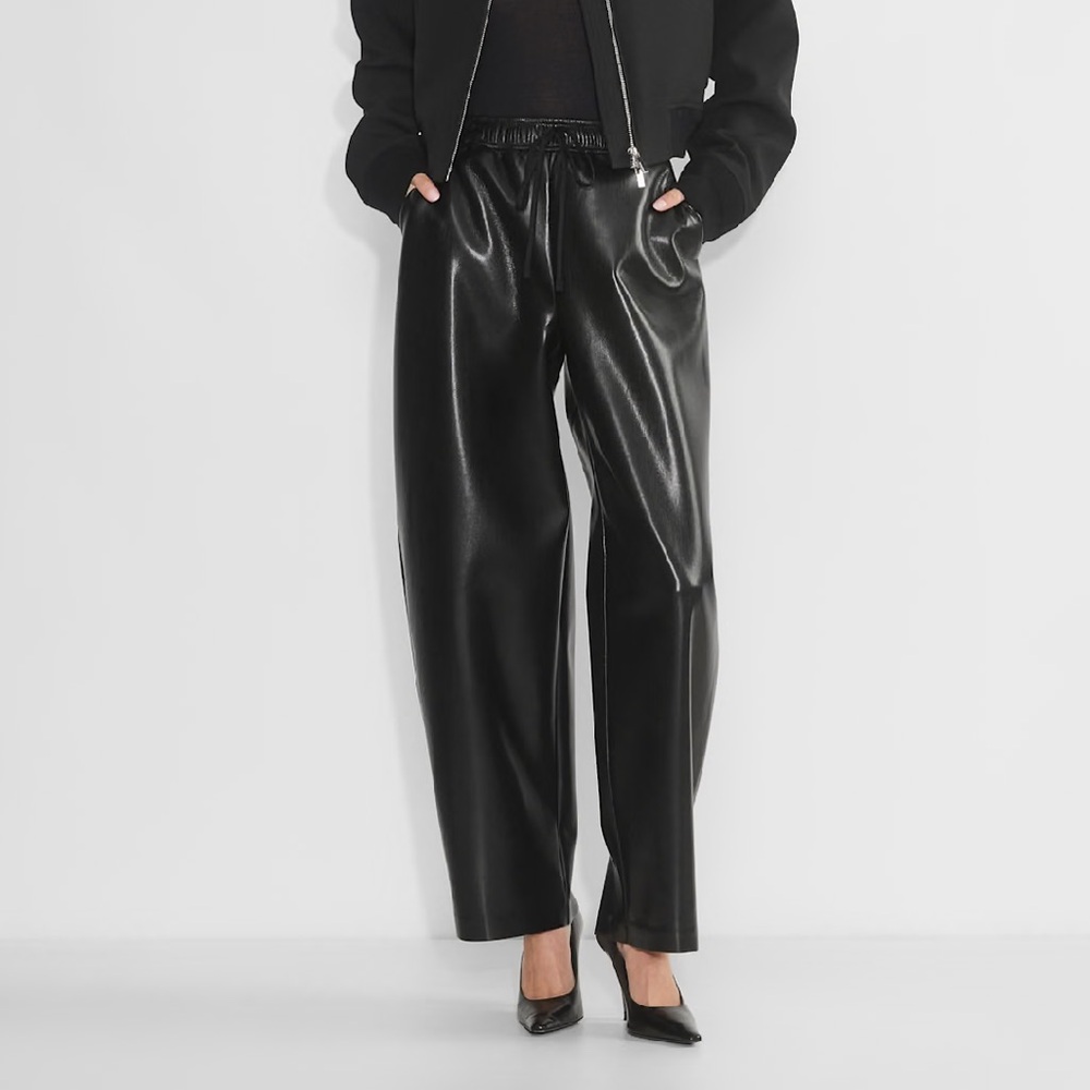 UnReal Leather relaxed barrel-leg pants - NEW WITH TAGS - Aritzia Babaton